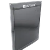 Clear protector fitted around an upright 4K Ultra HD case.